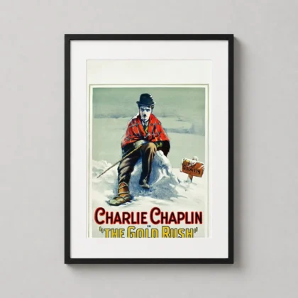 MerchFuse Gold Rush Charlie Chaplin – Silent Comedy movie poster with cinema character