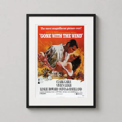 Gone With the Wind – Rhett and Scarlett movie poster for gallery wall display by MerchFuse
