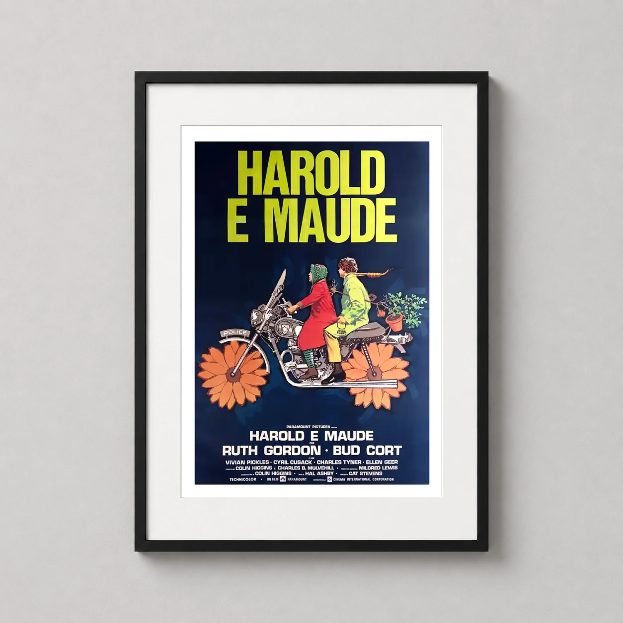 Harold and Maude — this Italian Harold and Maude poster features the duo on a motorcycle