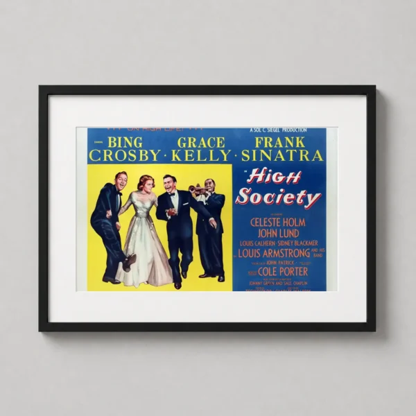 High Society 1956 Vintage Bing Crosby & Frank Sinatra Movie Poster