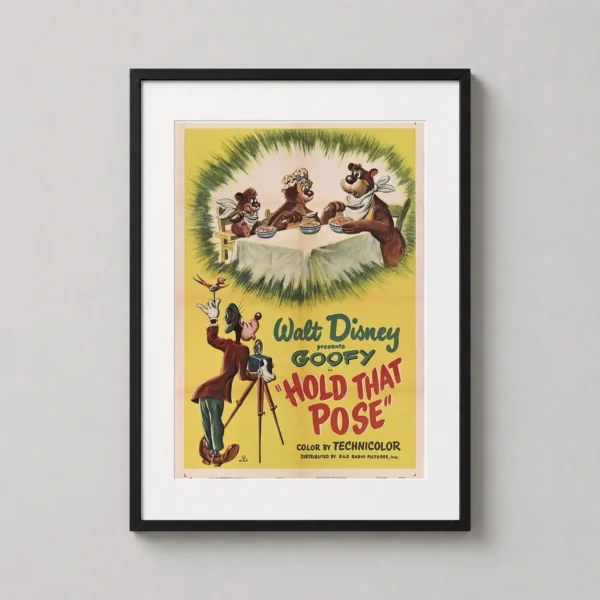Goofy Hold That Pose 1950 Vintage Movie Poster
