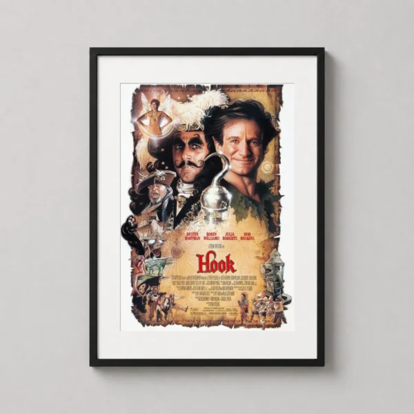 Hook 1991 Robin Williams & Dustin Hoffman Movie Poster