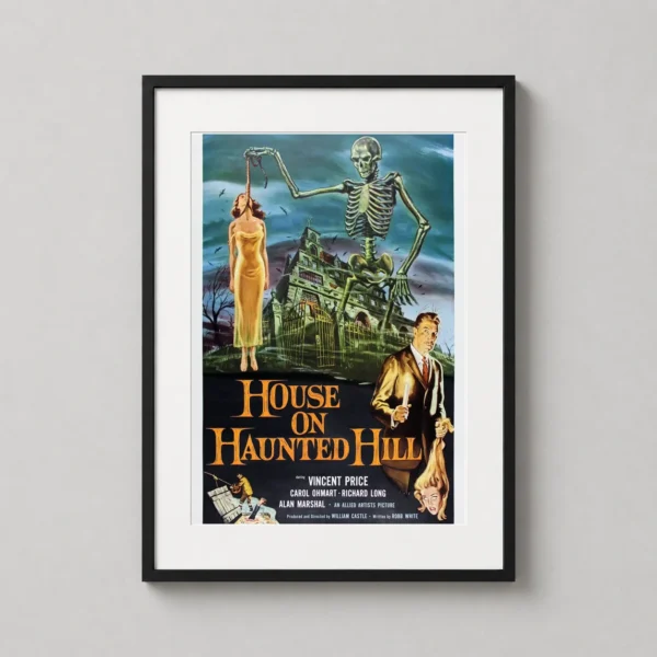 House on Haunted Hill 1959 Vincent Price Horror Movie Poster