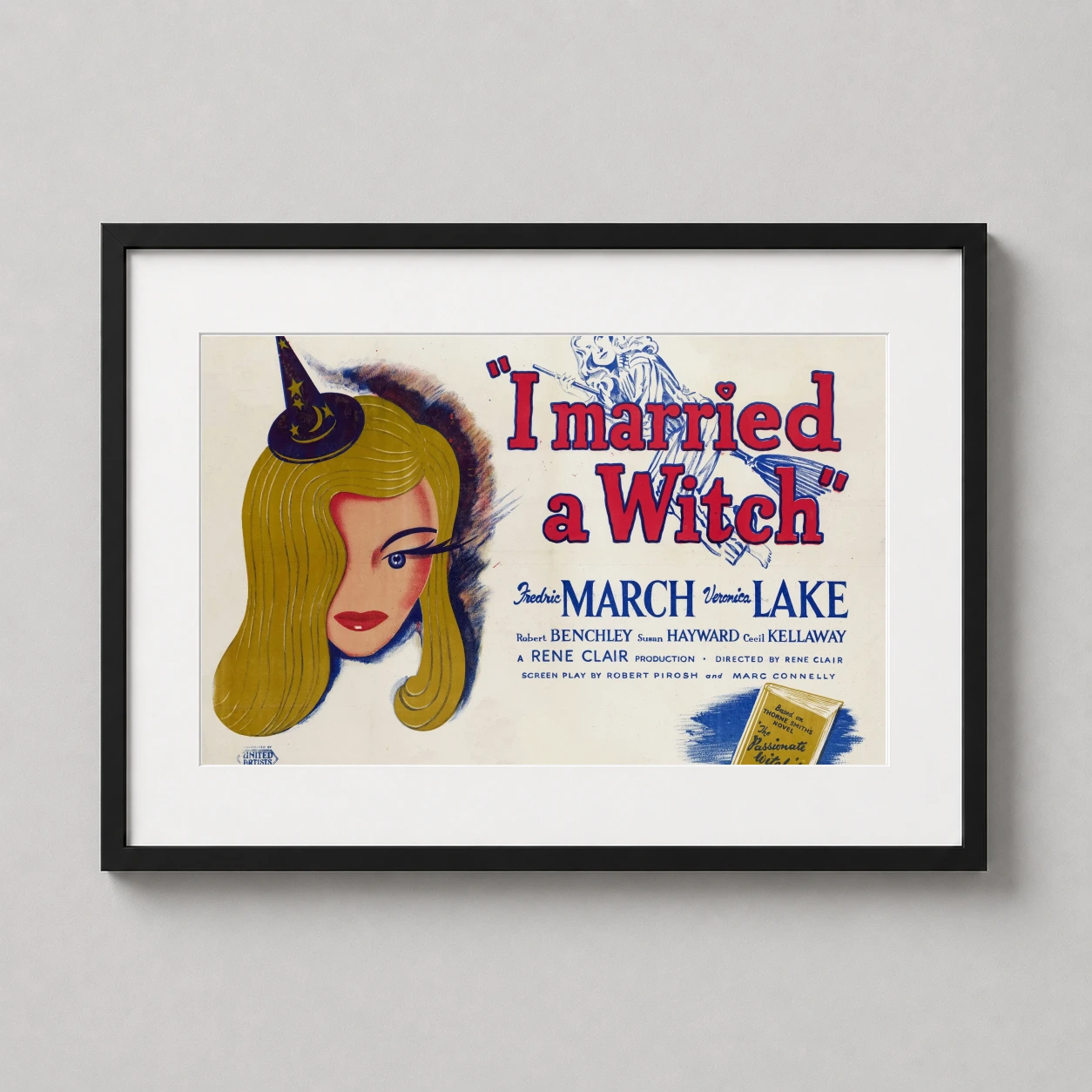I Married a Witch Veronica — this 1942 British movie poster for I Married a Witch features Veronica