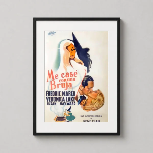I Married a Witch Veronica Lake Vintage 1942 Movie Poster