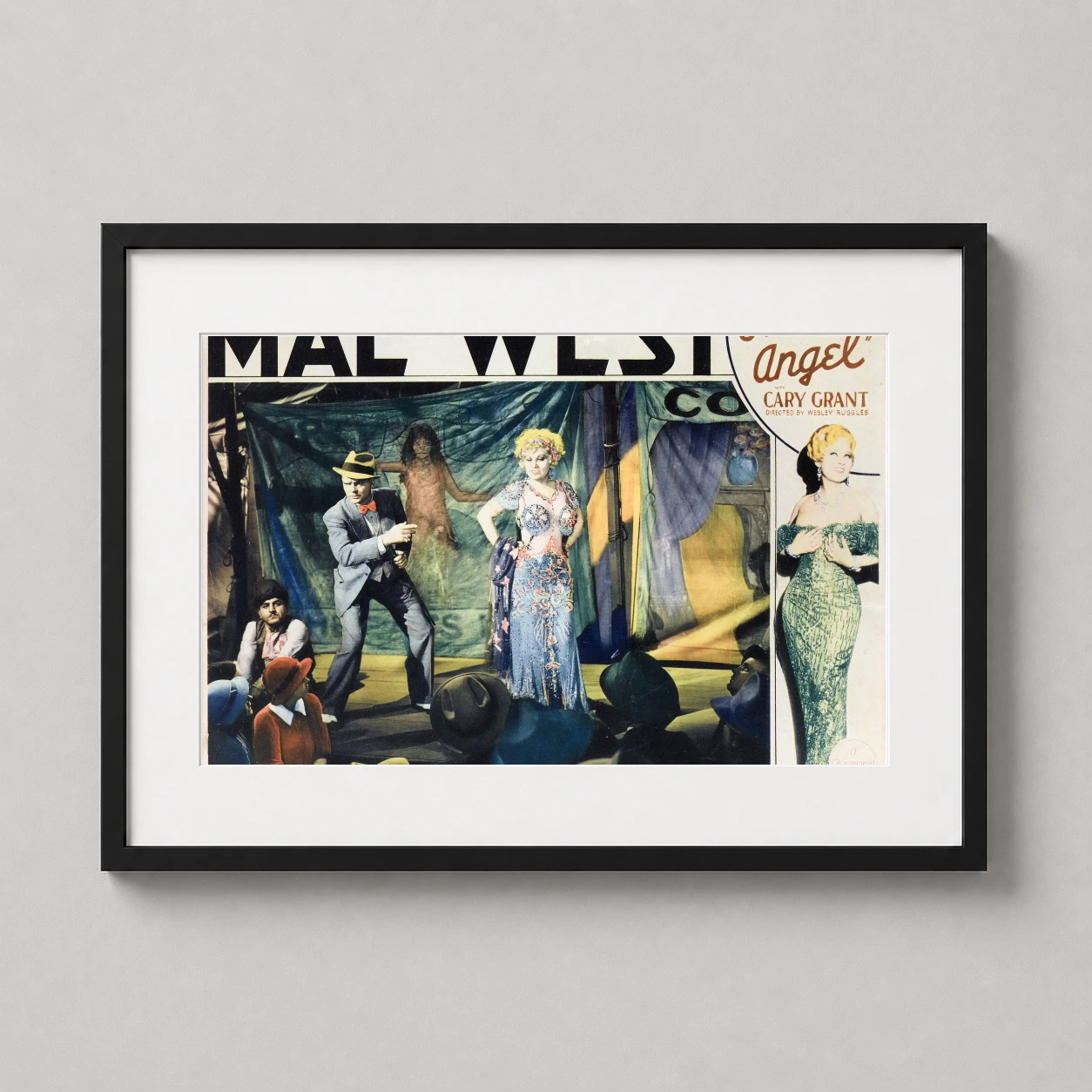 I'm No Angel Mae West — this 1933 lobby card for I'm No Angel features Mae West in a jeweled