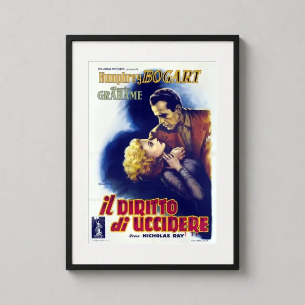 In a Lonely Place Italian Film Noir, Humphrey Bogart Movie Poster