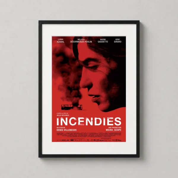 Incendies Denis Villeneuve Red Profile Movie Poster