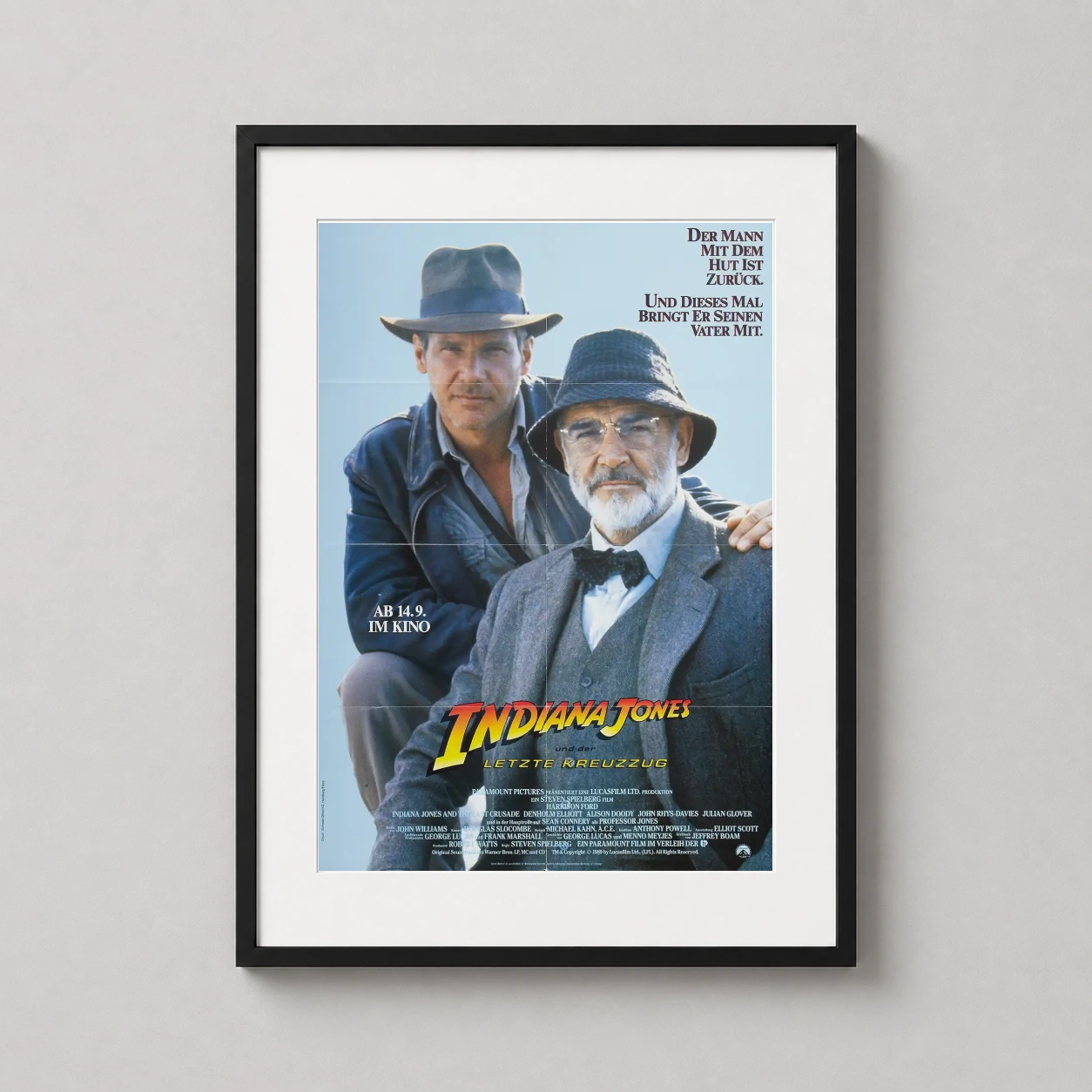 Father — vintage German Indiana Jones and the Last Crusade movie poster