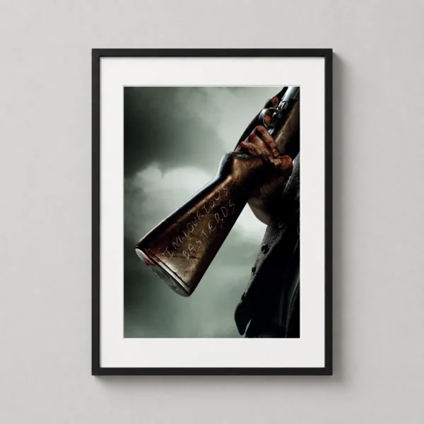 Inglourious Basterds Carved Rifle Stock Cinematic Movie Poster