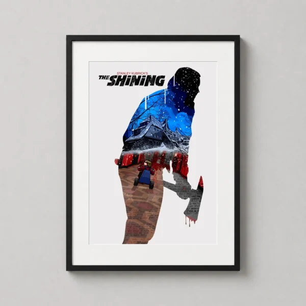 The Shining Kubrick Silhouette Horror Decor Movie Poster