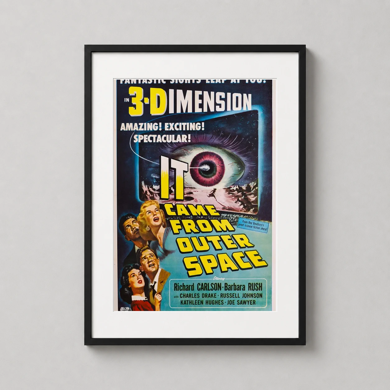 It Came from Outer Space 1953 — original 1953 movie poster artwork featuring a giant alien eye