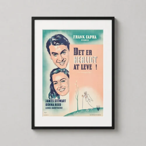 It's a Wonderful Life Danish Vintage Movie Poster