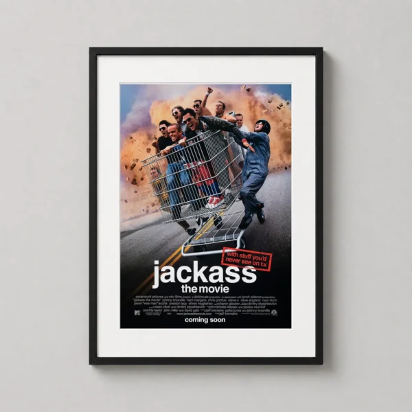 Jackass The Movie Shopping Cart Stunt Classic Film Poster