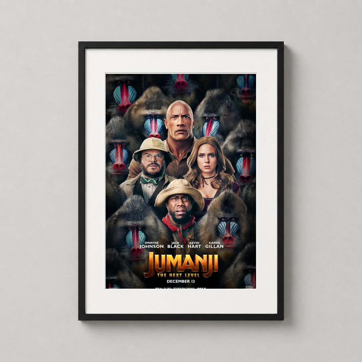 Jumanji the Next Level — action-packed Jumanji The Next Level poster featuring the main cast