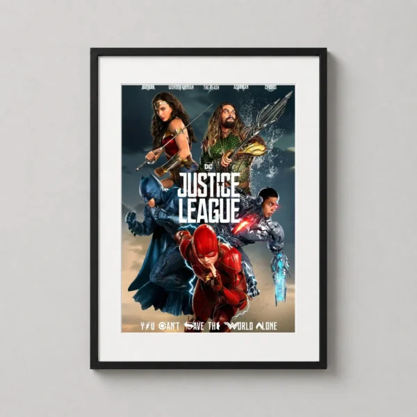 Justice League 2017 DC Heroes Full Team Action Movie Poster