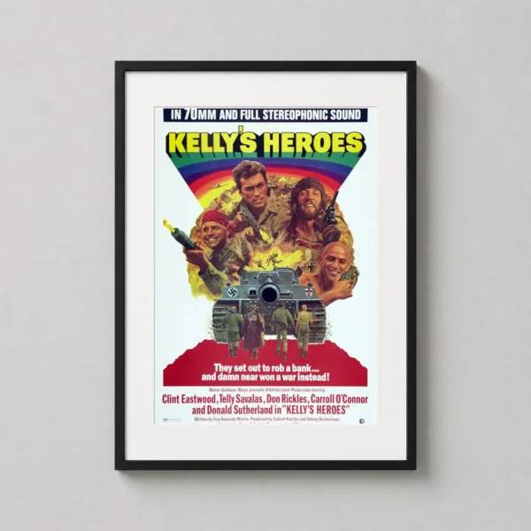 Kelly's Heroes Vintage 1970 Clint Eastwood Movie Poster