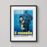 Charlie Chaplin The Kid Italian Il Monello Vintage Movie Poster
