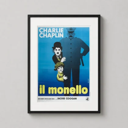 Kid 1921 Charlie Chaplin – Italian Retro movie poster for gallery wall display by MerchFuse