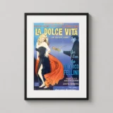 La Dolce Vita Federico Fellini Anita Ekberg Print Movie Poster