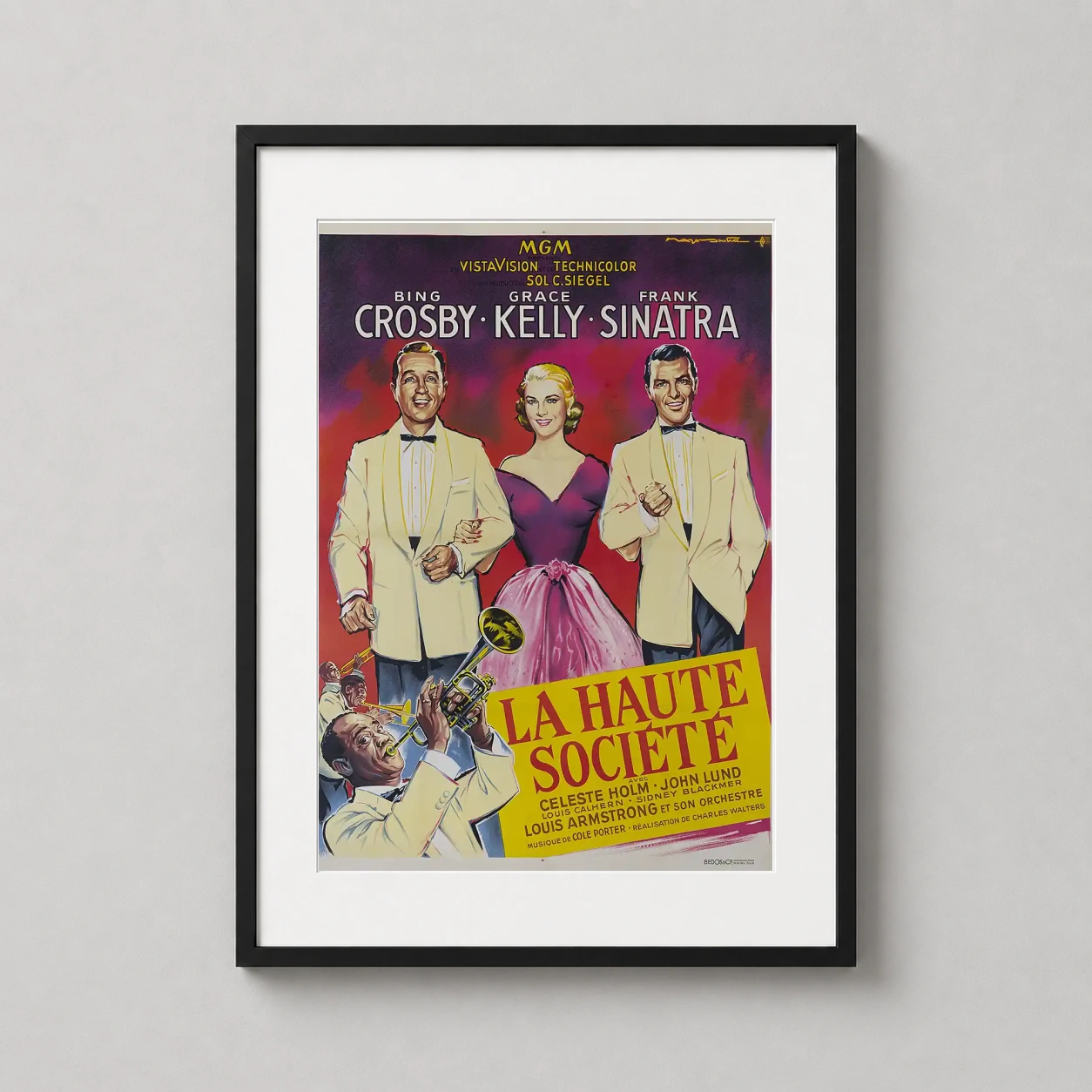 High Society — this 1956 High Society movie poster features Bing Crosby and Frank