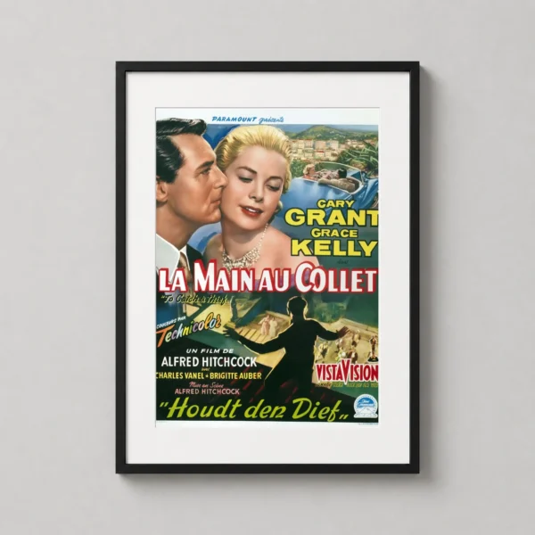 To Catch a Thief Cary Grant Grace Kelly Vintage Movie Poster