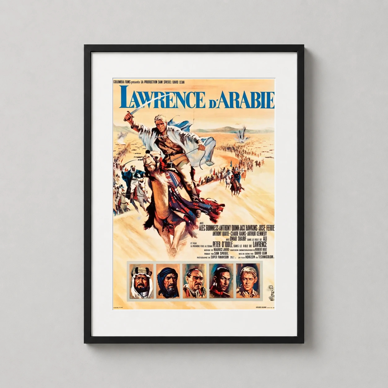 Lawrence Arabia Vintage French — this vintage French Lawrence of Arabia movie poster features T.E.