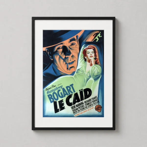 Le Caïd Humphrey Bogart The Big Shot, French Vintage Movie Poster