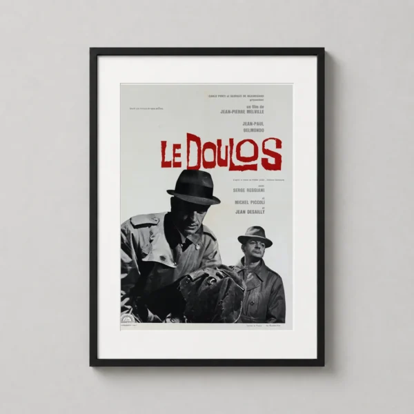 Le Doulos 1963 French Film Noir Vintage Movie Poster