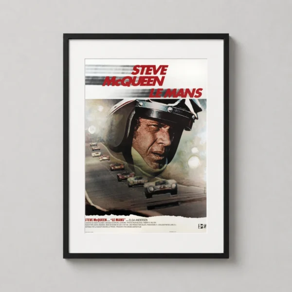 Steve McQueen Le Mans 1971 Vintage French Movie Poster