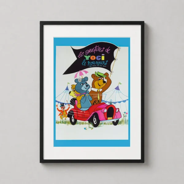 Yogi Bear Hey There Vintage 1964 French Movie Poster