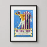 Les Vacances de Monsieur Hulot, 1953 Vintage Movie Poster