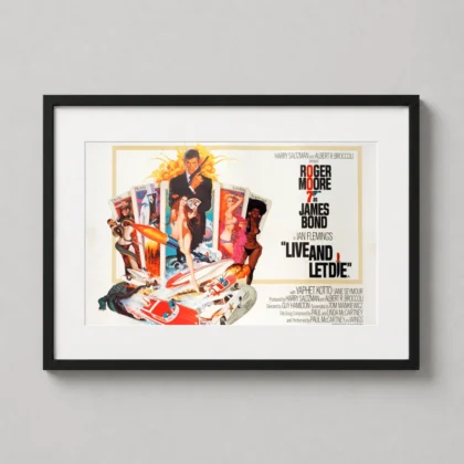 Live and Let Die James Bond – Iconic 007 spy cinema movie poster by MerchFuse