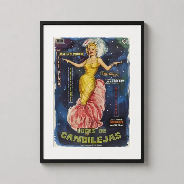 Marilyn Monroe Show Business Vintage Spanish Movie Poster