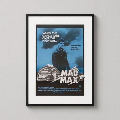 Mad Max 1979 Classic – Mel Gibson wall print with film-room character by MerchFuse