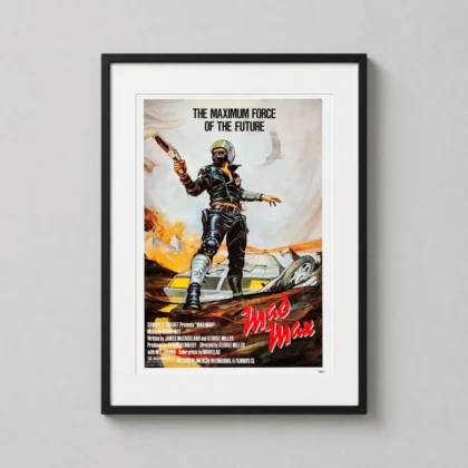 Mad Max 1979 Classic Vintage movie poster with gritty action character by MerchFuse