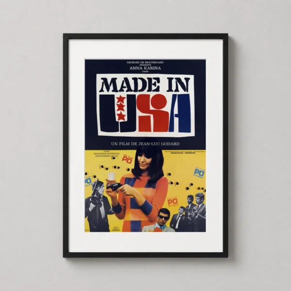 Made in USA 1966 Jean-Luc Godard Anna Karina Print Movie Poster
