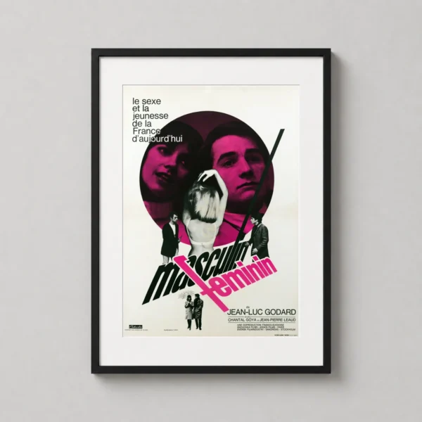 Masculin Féminin Jean-Luc Godard French New Wave Movie Poster