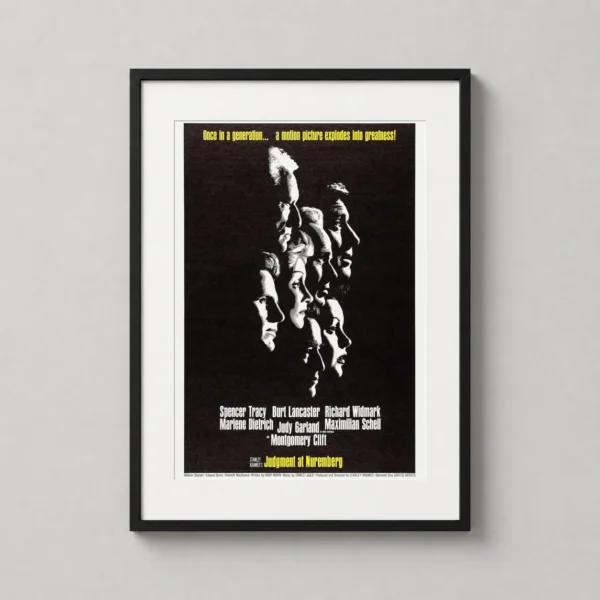 Judgment at Nuremberg Classic B&W Cast Movie Poster