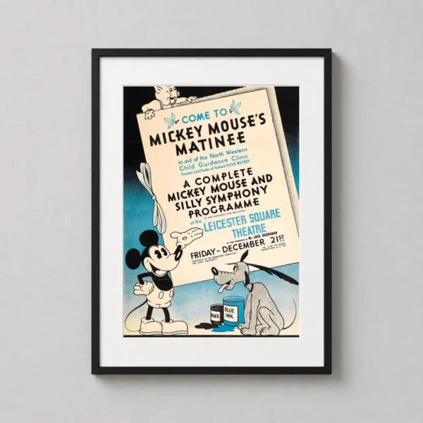 Mickey Mouse Matinee Leicester Square Theatre Vintage Movie Poster