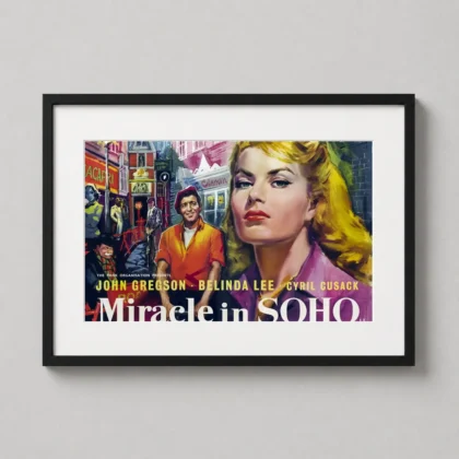 Miracle in Soho 1957 – Vintage Illustrated wall print with period-inspired character by MerchFuse