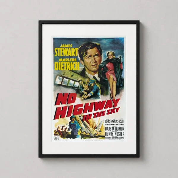 No Highway in the Sky James Stewart Marlene Dietrich Movie Poster