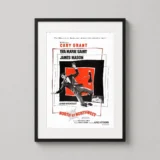North by Northwest Vintage Hitchcock Thriller Art Movie Poster