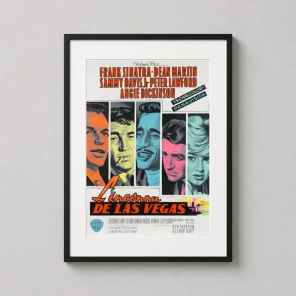 Ocean's 11 — vibrant French Ocean's 11 poster featuring Frank Sinatra, Dean Martin