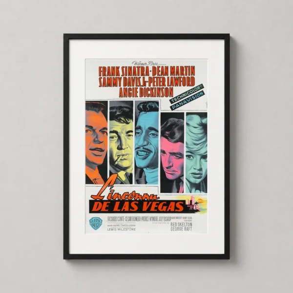 Ocean's 11 1960 Rat Pack French Vintage Movie Poster