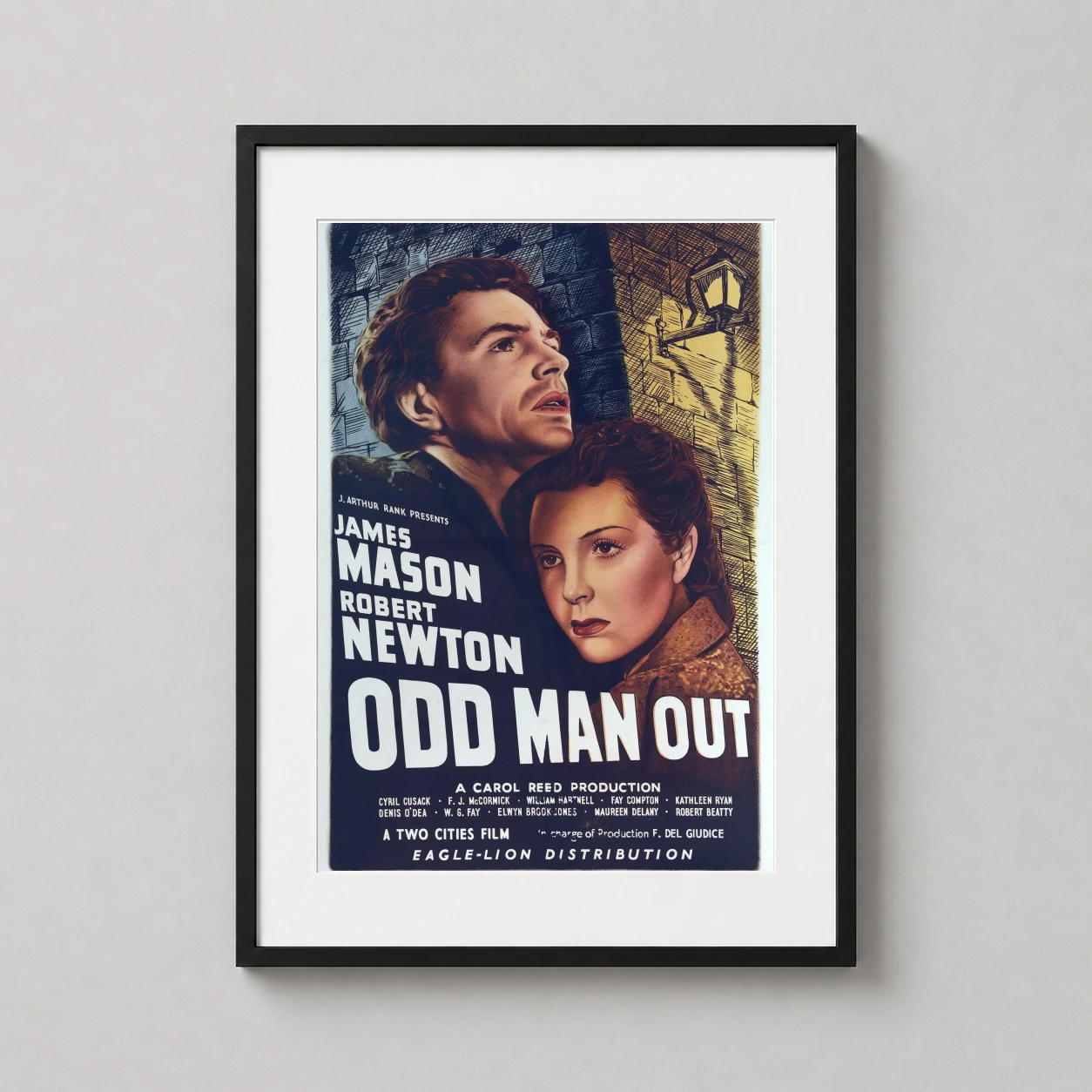 Odd Man Out — this vintage British movie poster for the 1947 film Odd Man Out