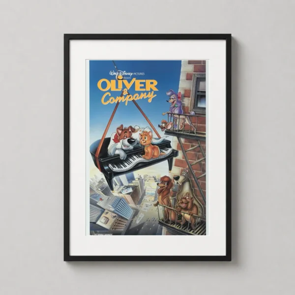 Oliver and Company Classic NYC Piano Scene Print Movie Poster