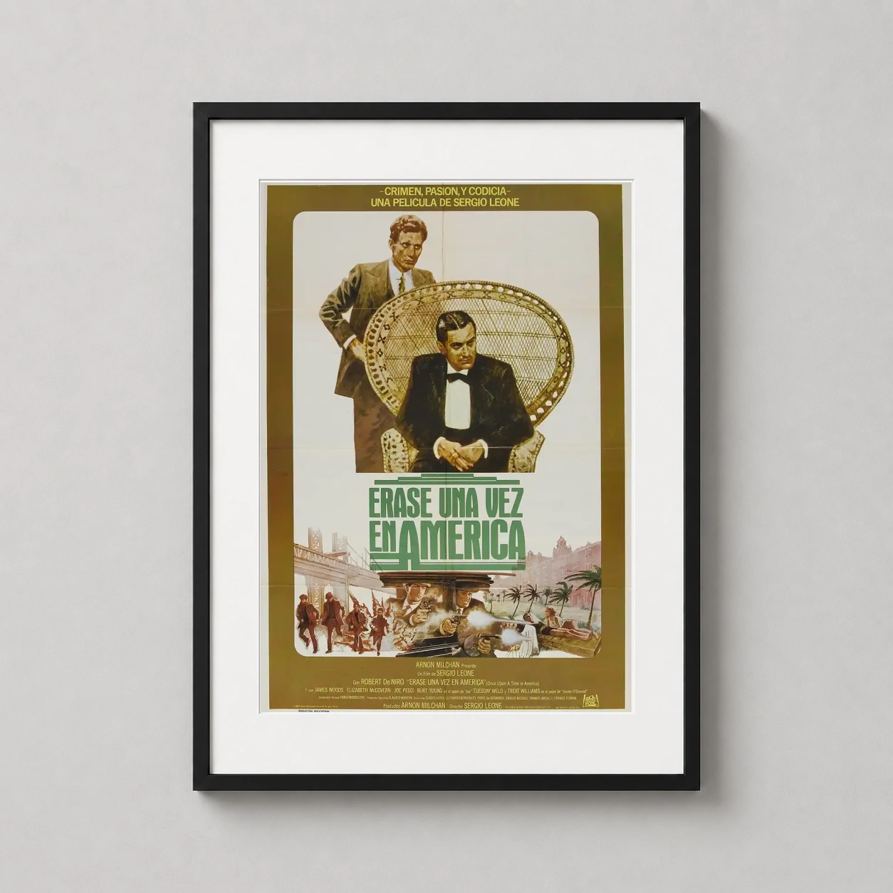 Erase Una Vez En America — spanish-language vintage art print for Once Upon a Time in America