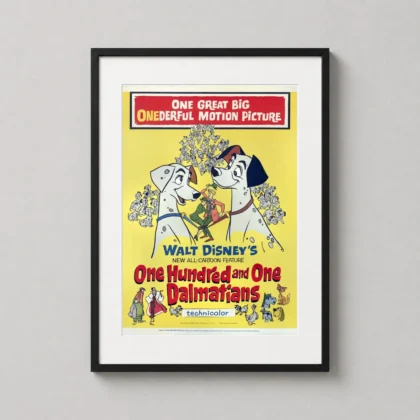 101 Dalmatians Movie Poster Art | 1961 Vintage Film Decor premium movie poster wall art on 200 GSM matte paper | MerchFuse