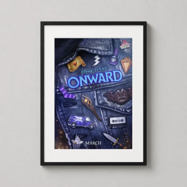 Onward Disney Pixar Movie Denim Patch Design Movie Poster